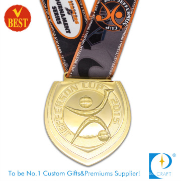 Supply High Quality Customized Pressure Stamping 3D Soccer Cup Medal with Zinc Alloy